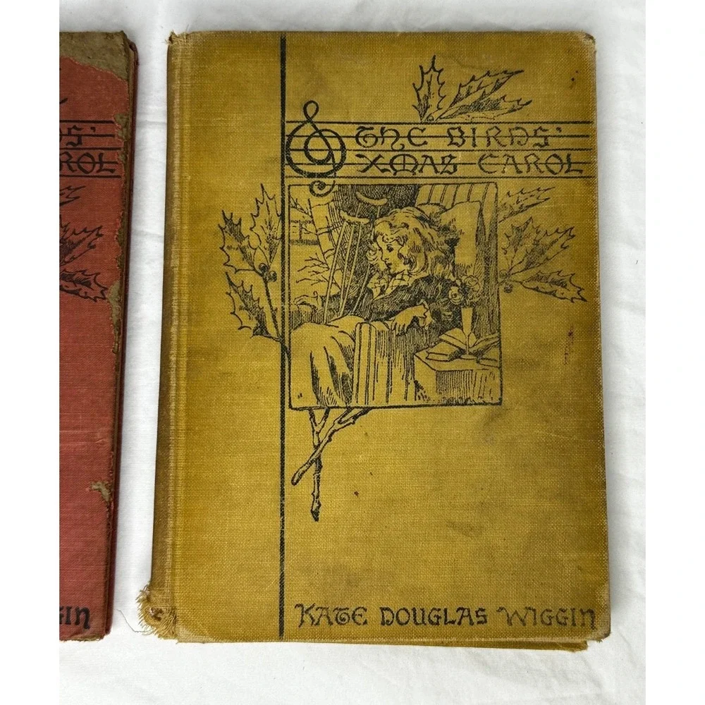 Kate Douglas Wiggin Bird's Christmas Carol Set 2 Books Vintage 1888 Set 2 AS IS